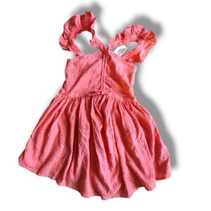 Morley Girls size 6 Pink Eyelet Ruffled Dress